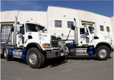 Reliable Waste Management trucks, lined up and ready for service